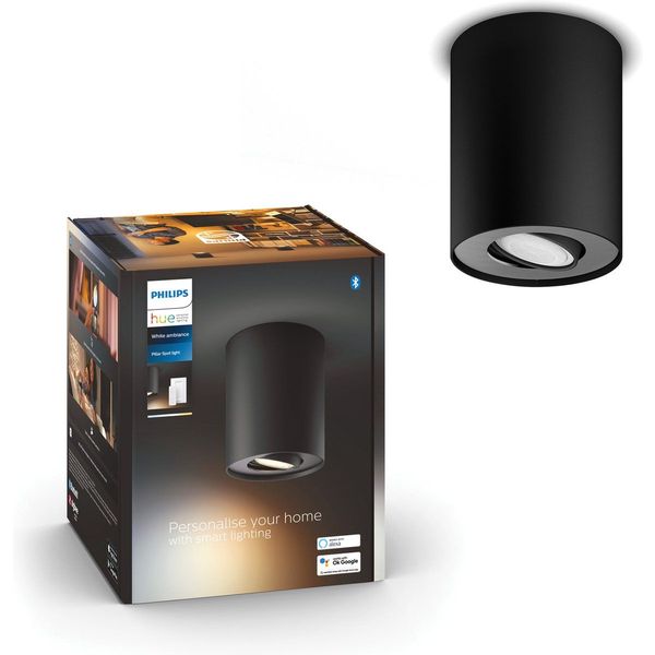 Philips Lighting Pillar Hue White ambiance single spot 1x5W 230V black