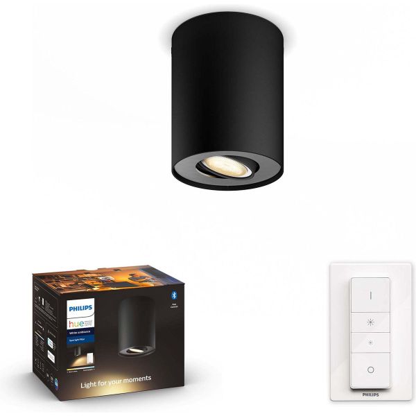 Philips Lighting Pillar Hue White ambiance single spot 1x5W 230V black