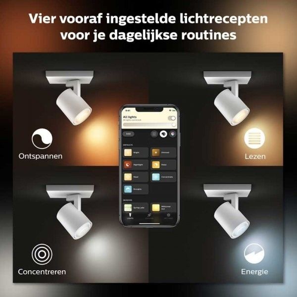 Philips Lighting Runner Hue White ambiance, enkele spot 1x5W (uitbreiding) White