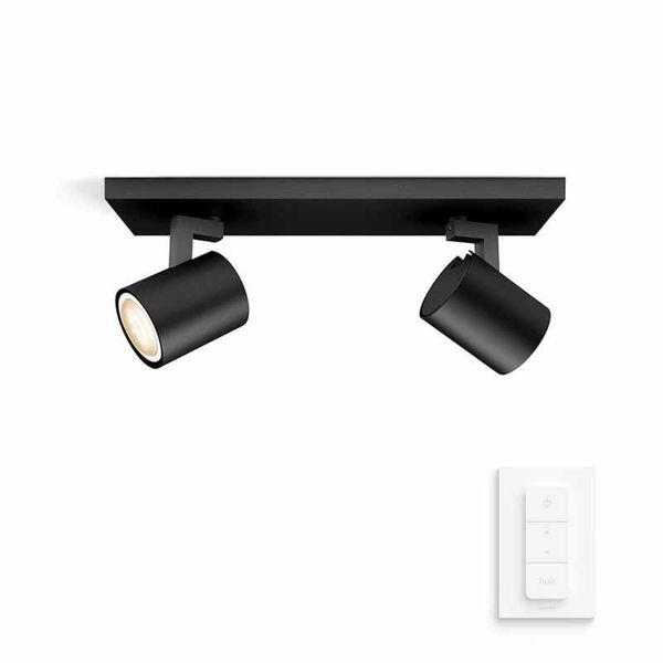 Philips Lighting Runner Hue White ambiance 2-licht spotbalk 2x5W 230V Black