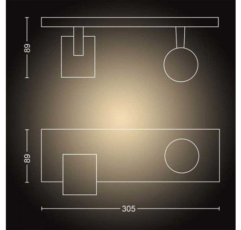 Runner Hue bar/tube white 2x5W 230V  Philips Lighting