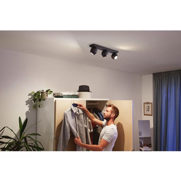 Philips Lighting Buckram Hue White ambiance drievoudige spot 3x5W 230V Black