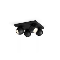 Philips Lighting Buckram Hue White Ambiance viervoudige spot 4x5W 230V Black