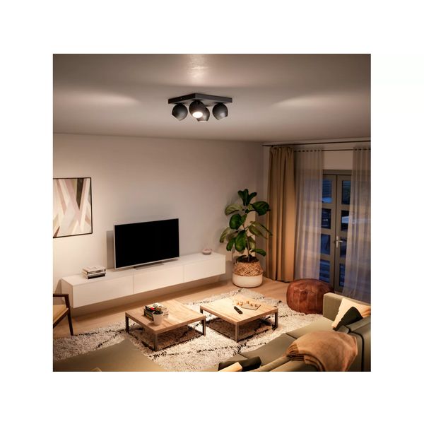 Philips Lighting Buckram Hue White Ambiance viervoudige spot 4x5W 230V Black