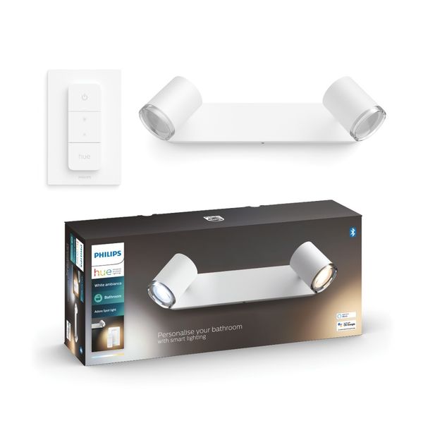 Philips Lighting Adore Hue White ambiance Badkamer spotlamp 2x5W 230V White