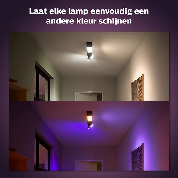 Philips Lighting Centris Hue White and color ambiance plafondlamp met 2 spots White