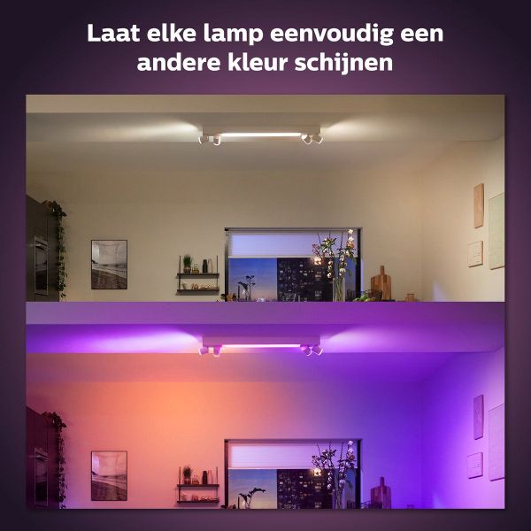 Philips Lighting Centris Hue White and Colou Ambiance opbouwspot 4-spot 4x10,5W white 