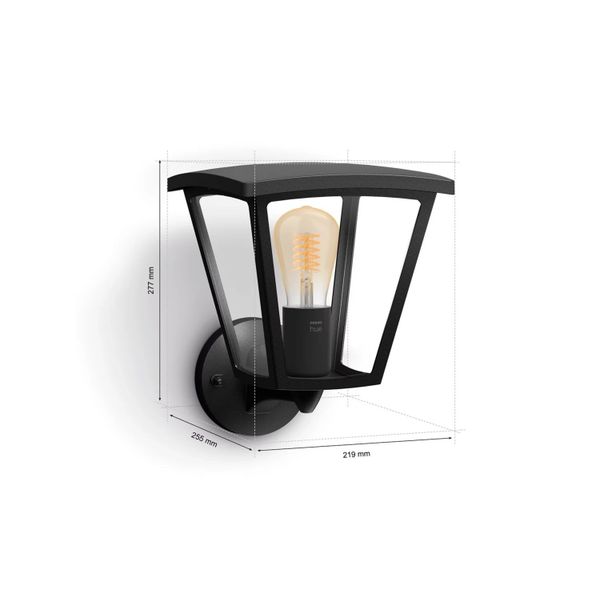 Philips Lighting Inara Hue White buitenwandlamp Black