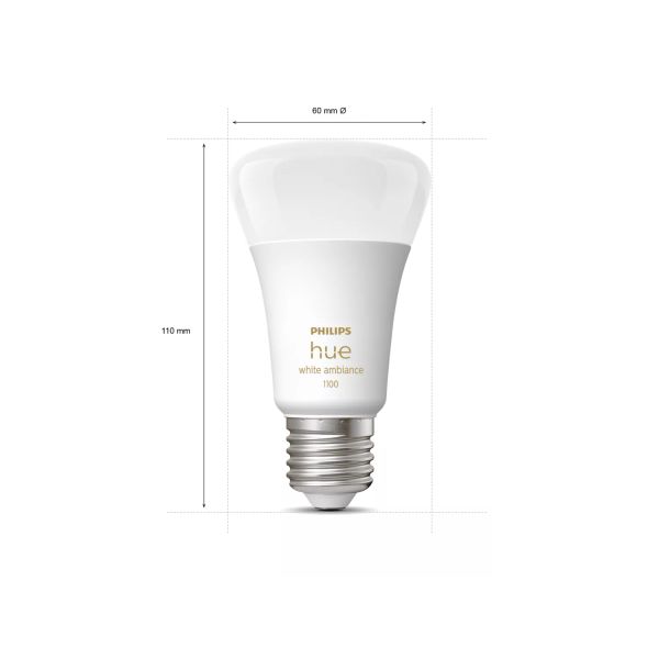 Philips Lighting Hue White ambiance A60 - E27 slimme lamp - 1100 (2-pack)