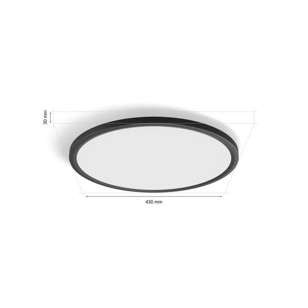 Philips Lighting Tento Hue White Ambiance plafondpaneel - Medium - rond Black