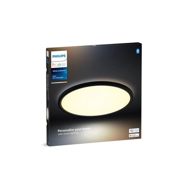 Philips Lighting Tento Hue White Ambiance plafondpaneel - Medium - rond Black