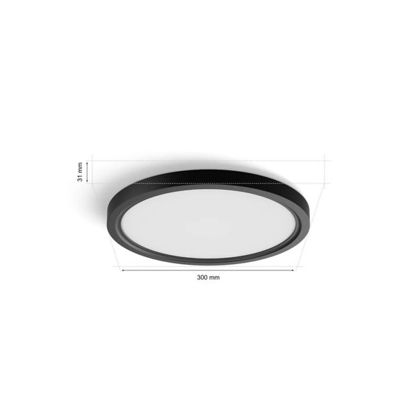 Philips Lighting Tento Hue White Ambiance plafondpaneel - Small - rond Black