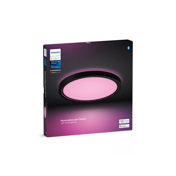 Philips Lighting Tento Hue White and Color Ambiance plafondpaneel - Small - rond Black