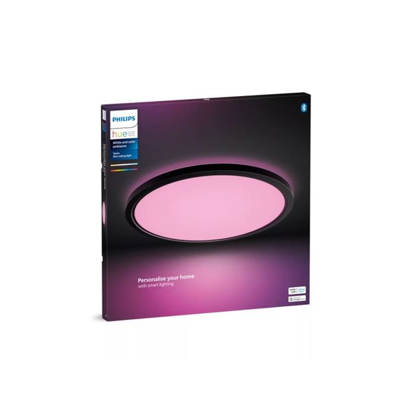 Philips Lighting Tento Hue White and Color Ambiance plafondpaneel - XL - rond Black