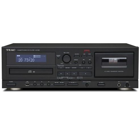 AD-850 CD-Player/Cassette Deck, Black  Teac