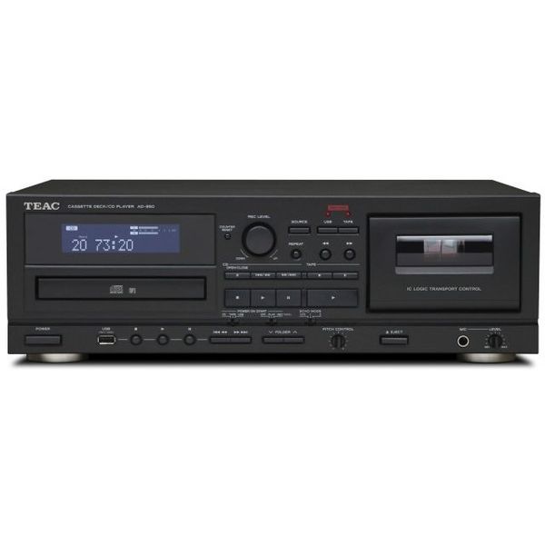 Teac AD-850 CD-Player/Cassette Deck, Black