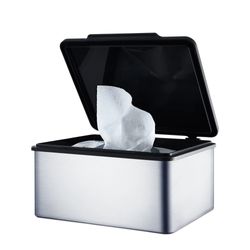 Wet wipes storage box -MENOTO- matt stainless steel 