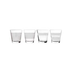 Salt & Pepper Stripes Glas 26,5cl wit - set/4