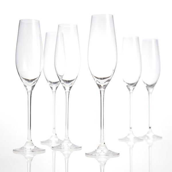 Salt & Pepper Cuvee champagneglas set/6