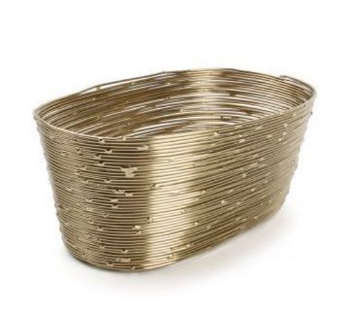 Wire Draadmand 17,5x10xH7cm goud  