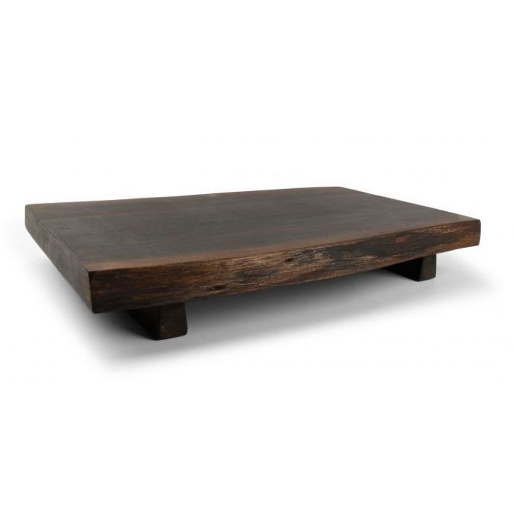 Salt & Pepper Serveerschalen en-borden Chop Serveerplank 50x29xH7,5cm op voet hout zwart