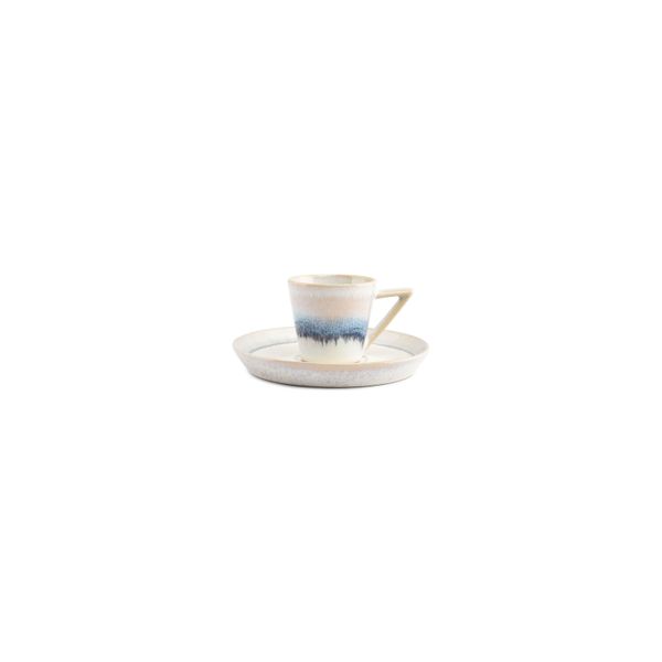 Salt & Pepper Stripes Mokkakop 10cl blauw