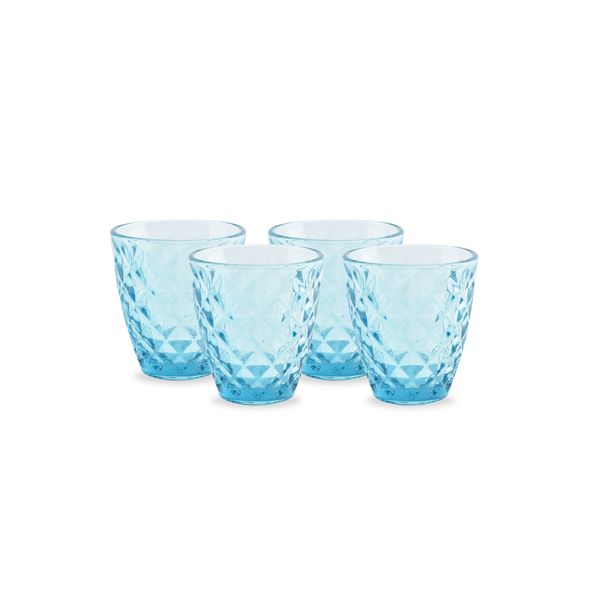 Salt & Pepper Prisma Glas 22cl blauw - set/4