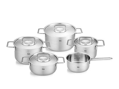 Pure Collection Set 5pcs - Kookpot 16-20 Stp-20ca-24cm Sauspan 16cm + Rvs Deksel