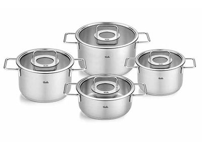 Pure Collection Set 4pcs - Kookpot 16-20 Stp-20ca-24cm Glazen Deksel-alle Vuren