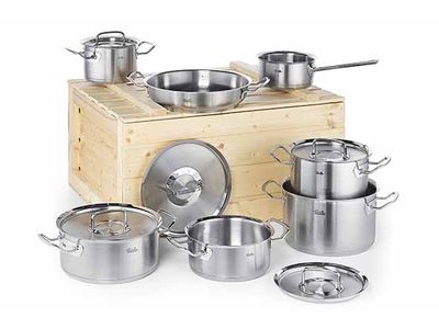 Original-profi Collection Set 7pcs In Houten Kist - Rvs Deksels