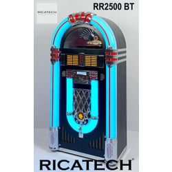 Ricatech RR2500 LED jukebox 60W platenspelerFMBTCD zwart 