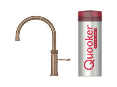 Classic Fusion Round met PRO3 boiler 3-in-1 kokend water kraan messing patina
