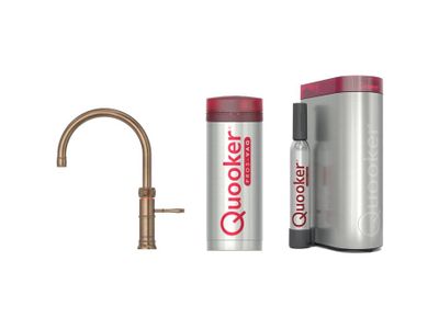 Classic Fusion Round met PRO3 boiler en CUBE reservoir 5-in-1 kokend water kraan messing patina