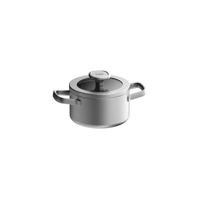 LEO RECYCLED R RVS kookpot met deksel 16cm Graphite 