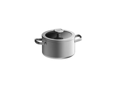 LEO RECYCLED R RVS kookpot met deksel 20cm Graphite