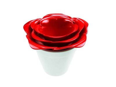 Bloemschaaltjes set 1647-D840 rood