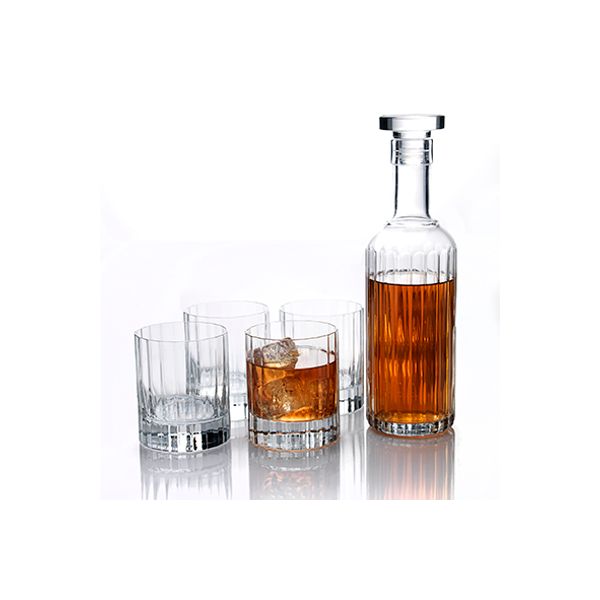 Luigi Bormioli Bach Whiskey Set 5pcs Karaf 70cl - 4x Tumbler D.o.f. 33,5cl