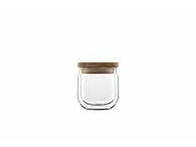 Thermic Glass Suikerpot 33cl Set2 Dubbelwandig - Met Bamboe Deksel
