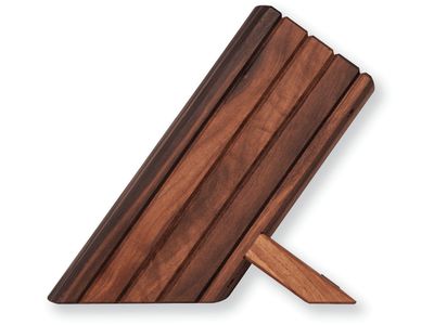 Messenblok Walnotenhout voor 8 messen