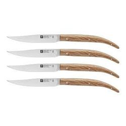 Steakmessenset, greep uit steeneik 4 pcs 