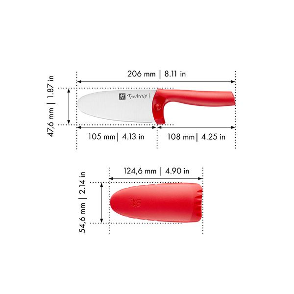 Zwilling Twinny Kindermes Rood