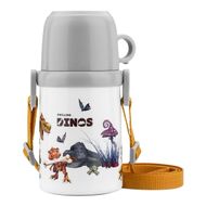 Thermo Bouteille isotherme avec tasse et sangle de transport - 380 ml - Dino 