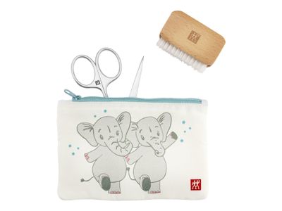 Kinderetui Twin Elephants 3-delig