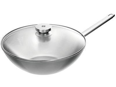 Wok Zwilling Plus met glasdeksel 30cm