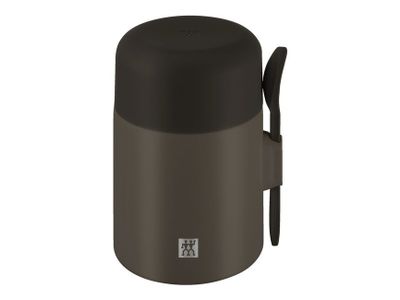 Thermo+ Isoleerfles voor maaltijd 600 ml - chocolate grey