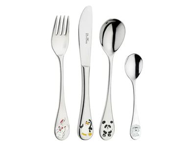 Arca Di Noé 4-delige babyset uit rvs in cadeauverpakking