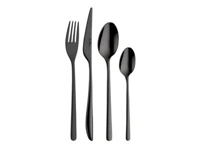 Florence 24-delige bestekset uit rvs zwart in cadeauverpakking