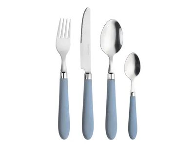 Daisy 24-delige bestekset uit rvs en kunststof blauw in cadeauverpakking