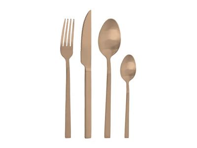 Duke 24-delige bestekset uit rvs brons in cadeauverpakking