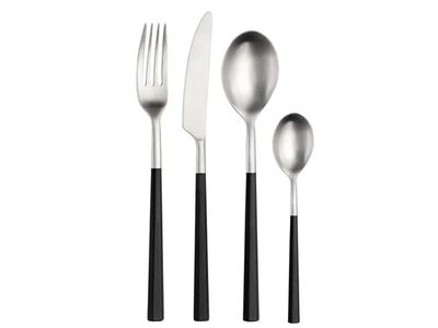 Hive 24-delige bestekset uit rvs en kunststof zwart in cadeauverpakking